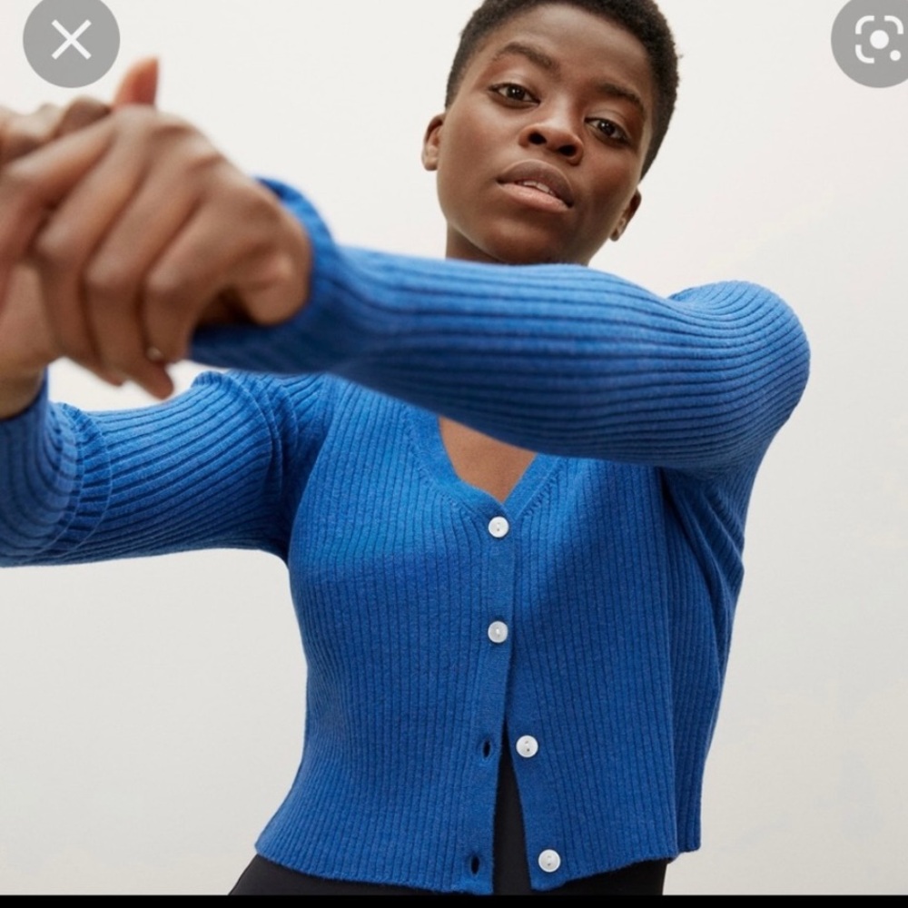 Everlane Cropped Merino Cardigan XS